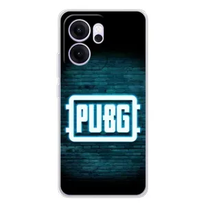 Чохол (TPU) з картинкою "Лого Пабг" на Рено14 Ф (Лого PUBG)