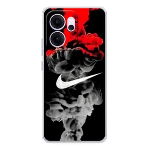 Силиконовый Чехол на OPPO Reno14 F с картинкой Nike (Nike дым)