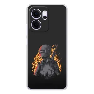 Чохол з картинкою "Герой Pubg" на OPPO Reno14 F (В полум'ї)