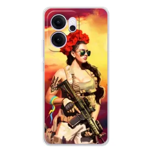 ЗСУ Чехлы (TPU) для OPPO Reno14 F (Женщина солдат)