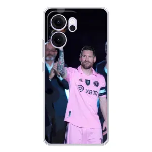 Чехлы Лео Месси в Майами на OPPO Reno14 F (Золотой мяч Месси)
