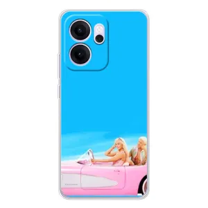 Силиконовый Чехол Барби Фильм на OPPO Reno 14 FS (Барби и Кен)