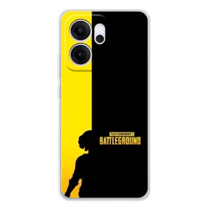 Чохол (TPU) з картинкою "Лого Пабг" на ОППО Рено14 ФС (Battlegrounds)