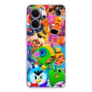 Силиконовый Чехол на OPPO Reno 14 FS с картинкой Brawl Stars (Brawl-Stars)