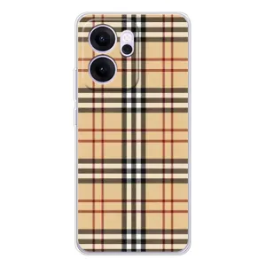 Чехол с Брендами одежды на ОППО Рено14 ФС (Burberry стиль)