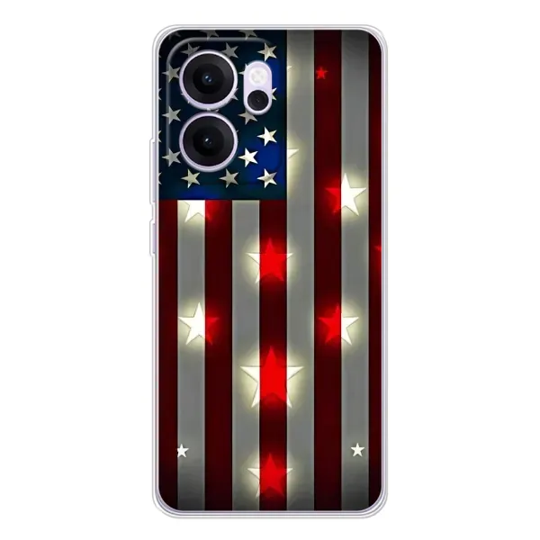 Чехол с рисунком «Флаг США 2» для OPPO Reno14 FS Чехол с рисунком «Флаг США 2» для OPPO Reno14 FS