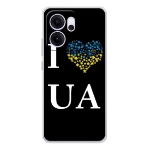 Силиконовый Чехол на OPPO Reno 14 FS (Я-Украина) (I Love UA)