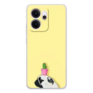 Бампер для OPPO Reno 14 FS з картинкою "Песики" (Кактус на голові)