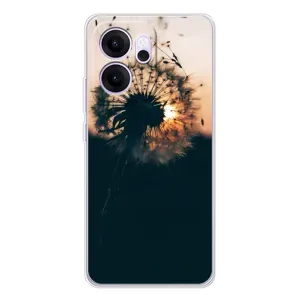 Силиконовый Чехол с одуванчиками на OPPO Reno 14 FS (Красивый одуванчик)
