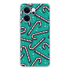 Силиконовый бампер на рождество для OPPO Reno 14 FS (Леденцы)