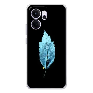 Чохол з картинками на чорному фоні для OPPO Reno 14 FS (Листя)