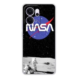 Силіконовый бампер з принтом "Наса" на OPPO Reno 14 FS (Nasa на місяці)
