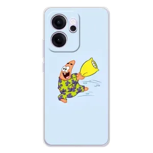 Чехлы с Патриком на OPPO Reno 14 FS (Патрик с подушкой)