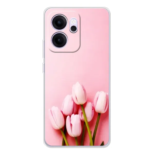 Чехол с рисунком «Розовые тюльпаны» для OPPO Reno14 FS Чехол с рисунком «Розовые тюльпаны» для OPPO Reno14 FS