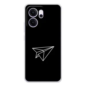 Чохол з картинками на чорному фоні для OPPO Reno 14 FS (Літак)