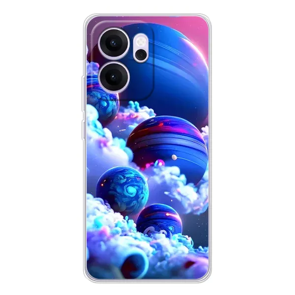 Чехол с рисунком «Синие планеты» для OPPO Reno14 FS Чехол с рисунком «Синие планеты» для OPPO Reno14 FS