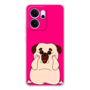 Чохол (ТПУ) Милі песики для OPPO Reno 14 FS (Веселий Мопсік)