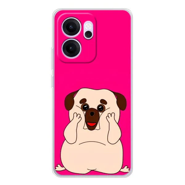 Чехол с рисунком «Веселый Мопсик» для OPPO Reno14 FS Чехол с рисунком «Веселый Мопсик» для OPPO Reno14 FS