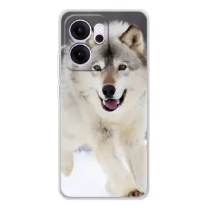 Чехол с Волком на OPPO Reno 14 FS (Волк на снегу)