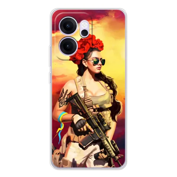 Чехол с рисунком «Женщина солдат» для OPPO Reno14 FS Чехол с рисунком «Женщина солдат» для OPPO Reno14 FS