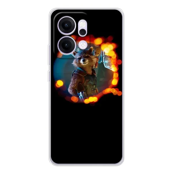 Чехол с рисунком «Енот Ракета» для OPPO Reno14 Pro