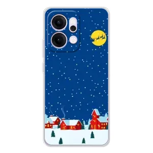 Силіконовий бампер на різдво для OPPO Reno14 Pro (Місто в снігу)