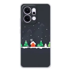 Силіконовий бампер на різдво для OPPO Reno14 Pro (Місто зимове)