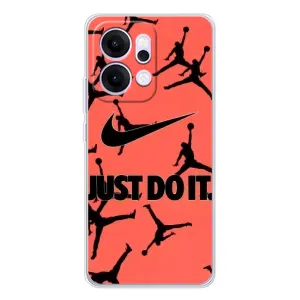 Силиконовый Чехол Nike Air Jordan на Рено14 Про (Just Do It)