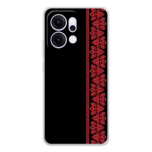 Силиконовый Чехол на OPPO Reno14 Pro (Красная Вышиванка)