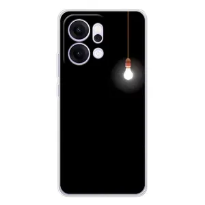 Чехол с картинками на черном фоне для OPPO Reno14 Pro (Лампочка)