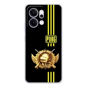 Чохол (TPU) з картинкою "Лого Пабг" на Рено14 Про (Логотип PUPG)