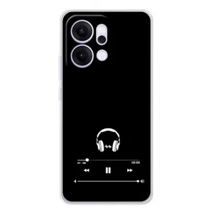 Чехол с картинками на черном фоне для OPPO Reno14 Pro (Плеер)