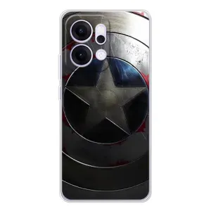 Чехол с Щитом Капитана Америки на OPPO Reno14 Pro (Ретро Щит Капитана)