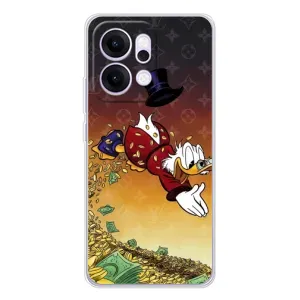 Силиконовый чехол для OPPO Reno14 Pro (Скрудж Луи Виттон)