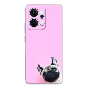 Бампер для OPPO Reno14 Pro з картинкою "Песики" (Собака на рожевому)