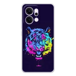 Силіконовий бампер з картинкою звірів для OPPO Reno14 Pro (Тигр-Арт)