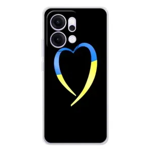Силиконовый Чехол на OPPO Reno14 Pro (Я-Украина) (Украинское сердце)