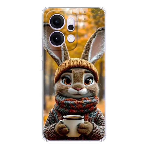 Чехол с рисунком «Зайчик с кофе» для OPPO Reno14 Pro Чехол с рисунком «Зайчик с кофе» для OPPO Reno14 Pro