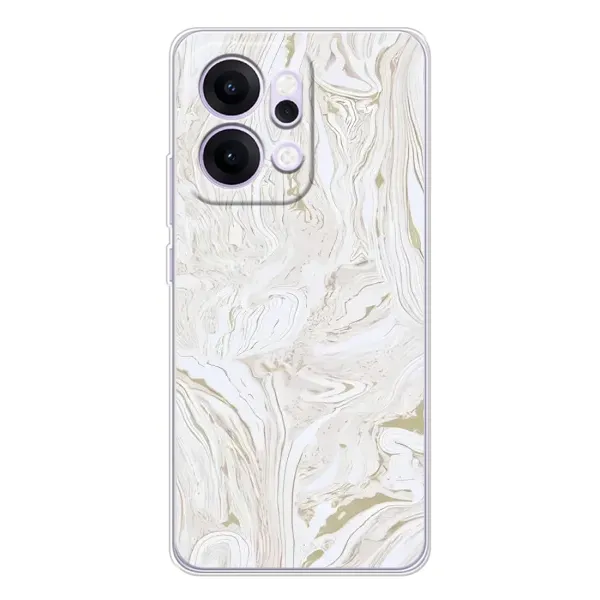Чехол с рисунком «белый мрамор» для OPPO Reno14 Чехол с рисунком «белый мрамор» для OPPO Reno14