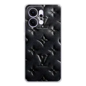 Текстурный Чехол Louis Vuitton для Рено14 (Черный ЛВ)