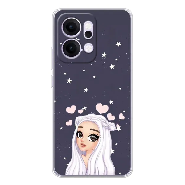 Чехол с рисунком «Девушка и сердечки» для OPPO Reno14 Чехол с рисунком «Девушка и сердечки» для OPPO Reno14