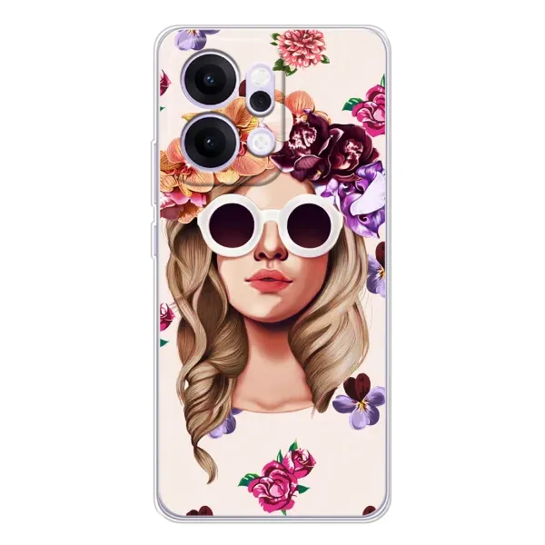 Чехол с рисунком «Девушка в очках» для OPPO Reno14 Чехол с рисунком «Девушка в очках» для OPPO Reno14
