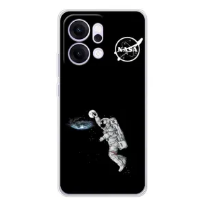 Силиконовый бампер с принтом "Наса" на OPPO Reno14 (Космонавт баскетболист)