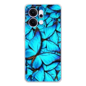 Силиконовый бампер с картинкой животных для OPPO Reno14 (Крылья бабочек)