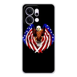 Чехол Флаг USA для OPPO Reno14 (Крылья США)