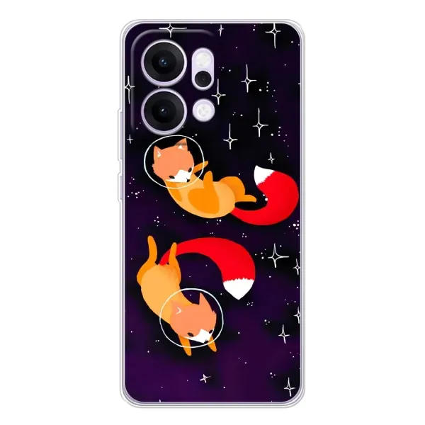 Чехол с рисунком «Лисы» для OPPO Reno14 Чехол с рисунком «Лисы» для OPPO Reno14