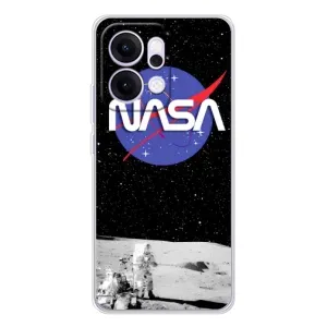 Силиконовый бампер с принтом "Наса" на OPPO Reno14 (Nasa на луне)