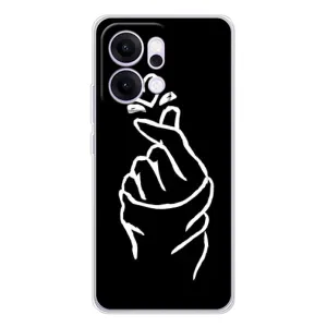 Чохол (Знак сердечка) для OPPO Reno14 (Сердечко на чорному)