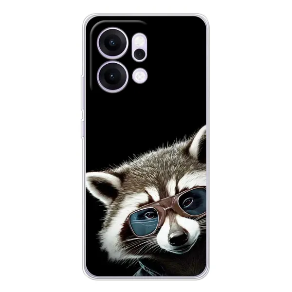 Чехол с рисунком «Стильный Енот» для OPPO Reno14 Чехол с рисунком «Стильный Енот» для OPPO Reno14