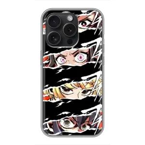 Силіконові чохлі з очіма Anime для ОППО Рено15 Про (Очі на чорному)